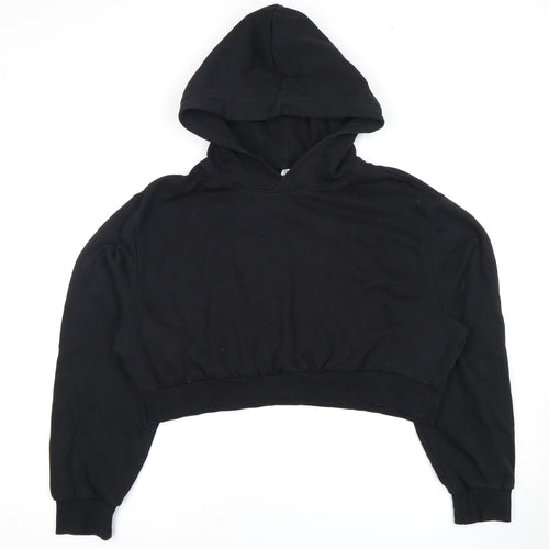 H&M Women's Black Pullover Hoodie, Size 12