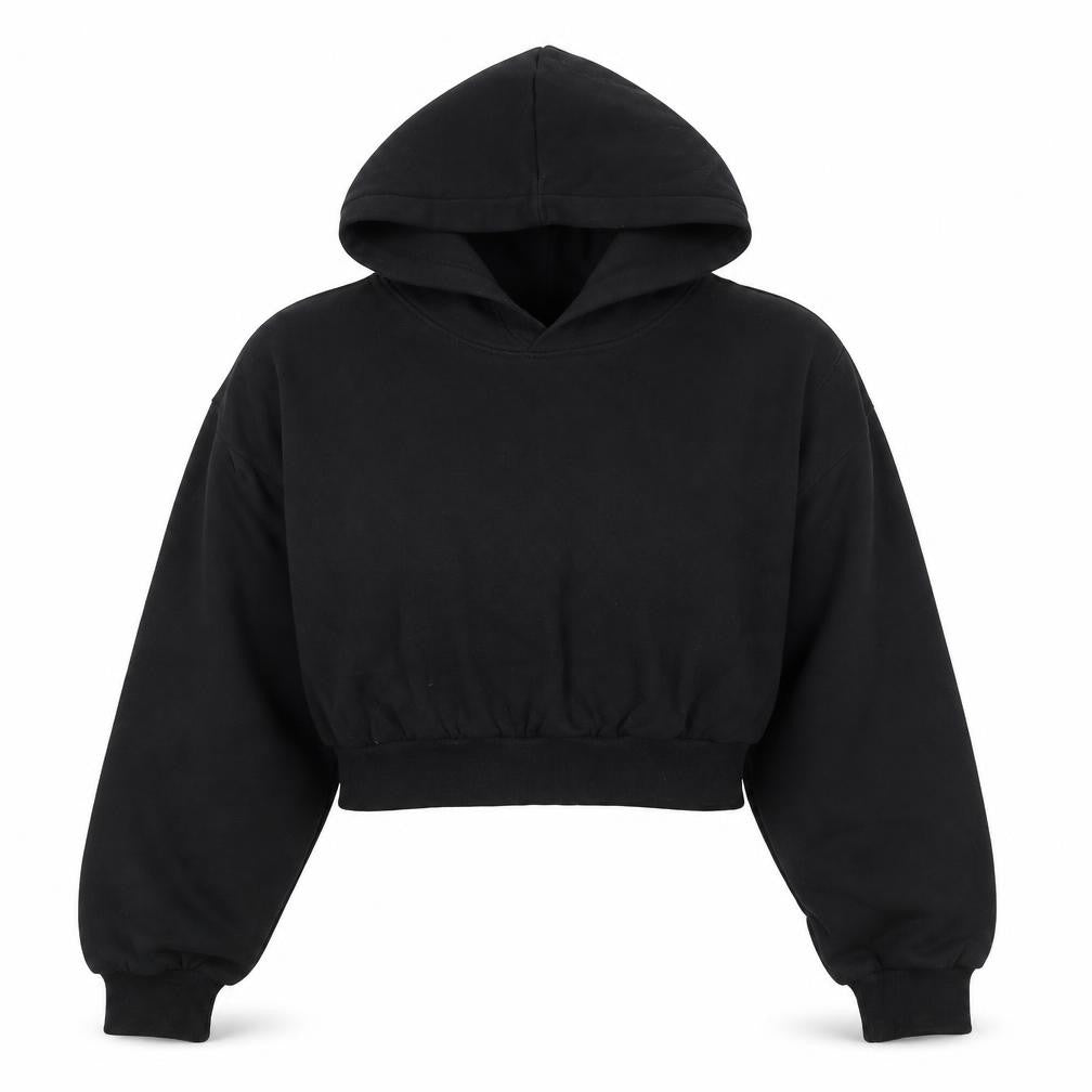 Front view of H&M Women's Black Pullover Hoodie, size 12