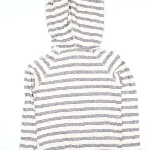 Garage Women's Grey Striped Pullover Hoodie S