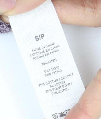 Garage Women's Grey Striped Pullover Hoodie S