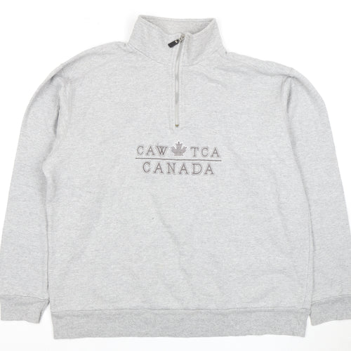 Canadian Union Apparel Men's Grey Pullover Sweatshirt L