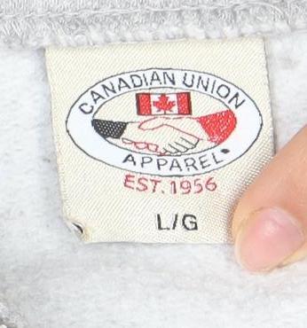 Canadian Union Apparel Men's Grey Pullover Sweatshirt L