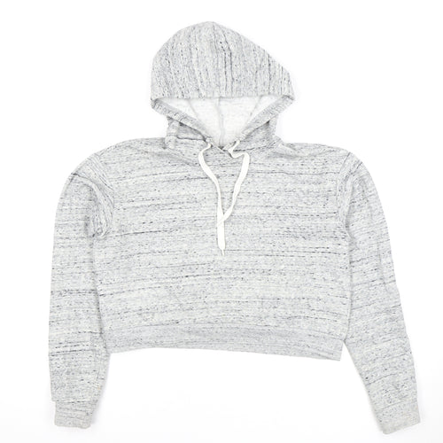 H&M Women's Grey Hoodie, Size 12, Comfortable Pullover
