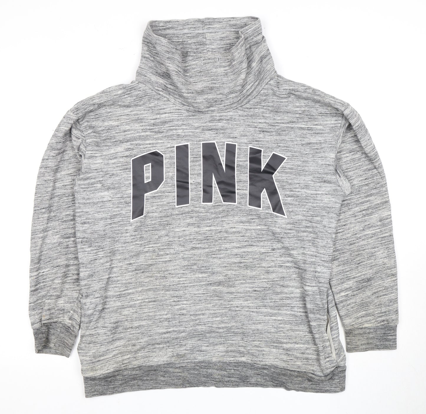 Victoria's Secret Women Grey M Logo Hooded Sweatshirt