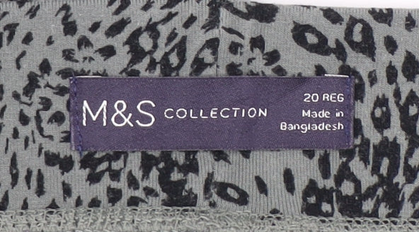 Marks and Spencer Women's Grey Animal Print Trousers