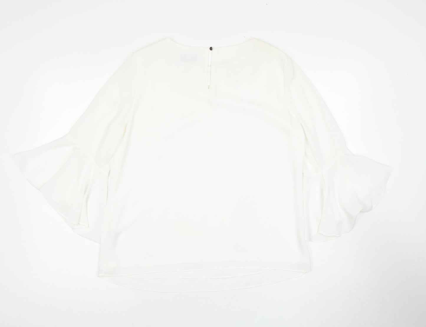 Wallis Women's White Beaded Blouse Size 12