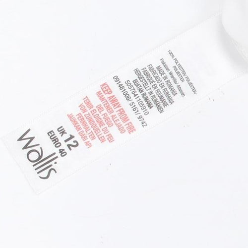 Wallis Women's White Beaded Blouse Size 12