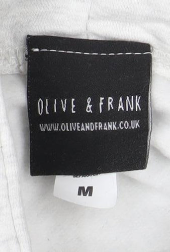 Olive & Frank Women's Ivory Hoodie M Cotton Blend
