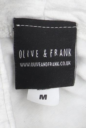 Olive & Frank Women's Ivory Hoodie M Cotton Blend