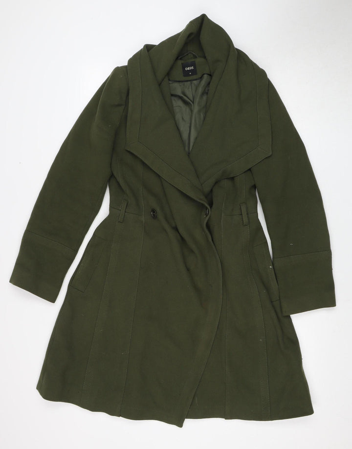 Oasis Women's Green Overcoat M - Casual Autumn/Winter