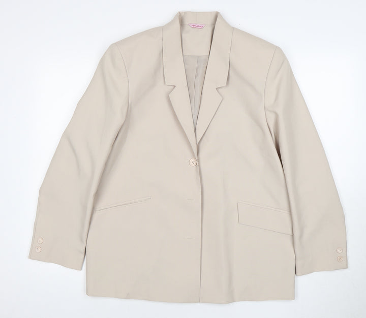 Amalina Women's Beige Suit Jacket Size 14, Regular