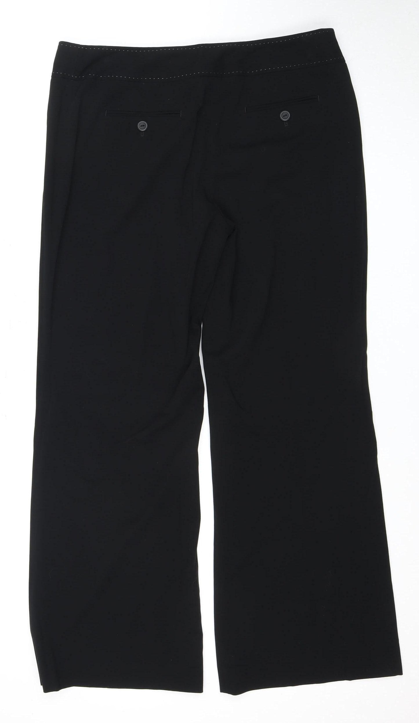 Next Women's Black Straight Trousers Size 16