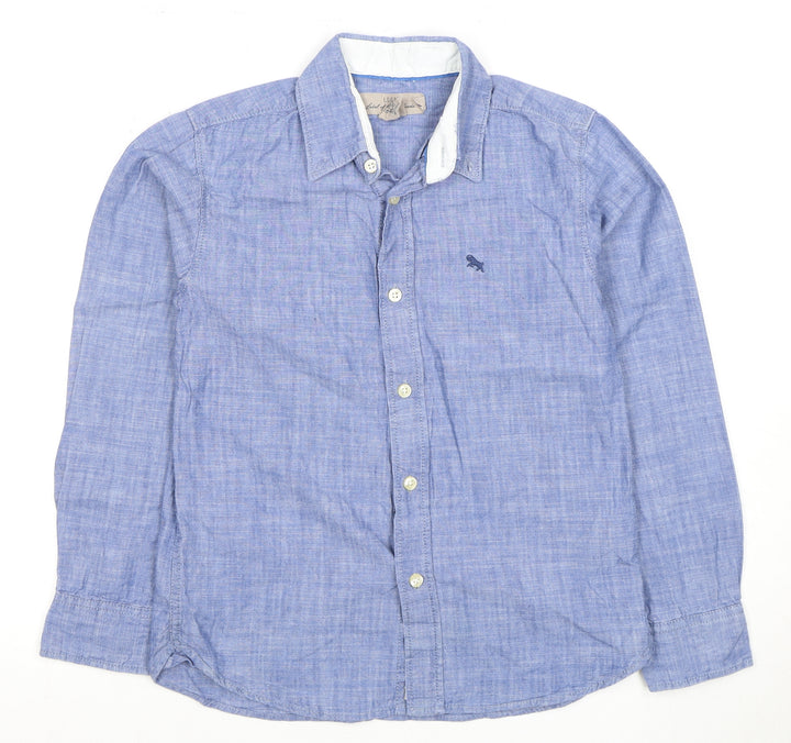 L.O.G.G. Boys Blue Button-Up Shirt, Long Sleeve, 11 Years