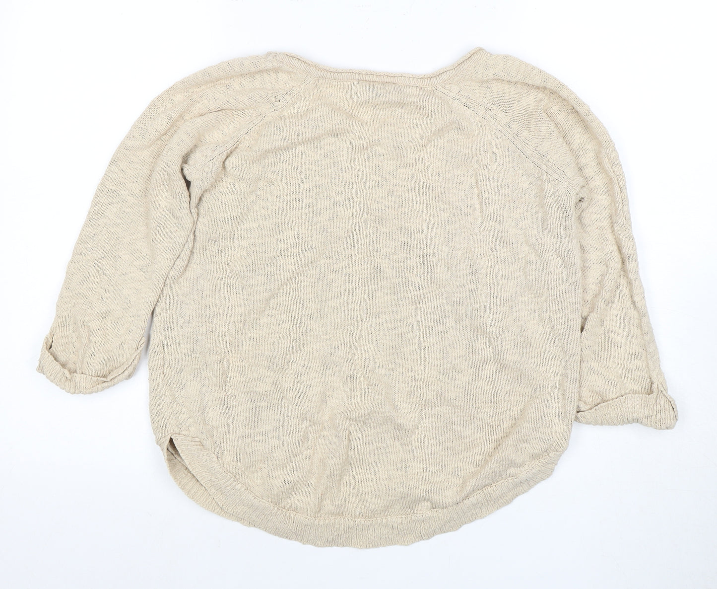 Wallis Women Beige S Jumper 3/4 Sleeve Cotton