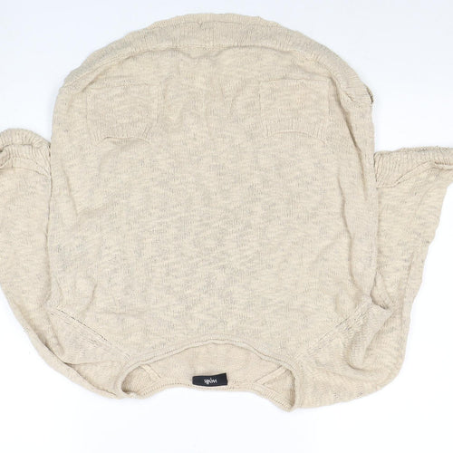 Wallis Women Beige S Jumper 3/4 Sleeve Cotton