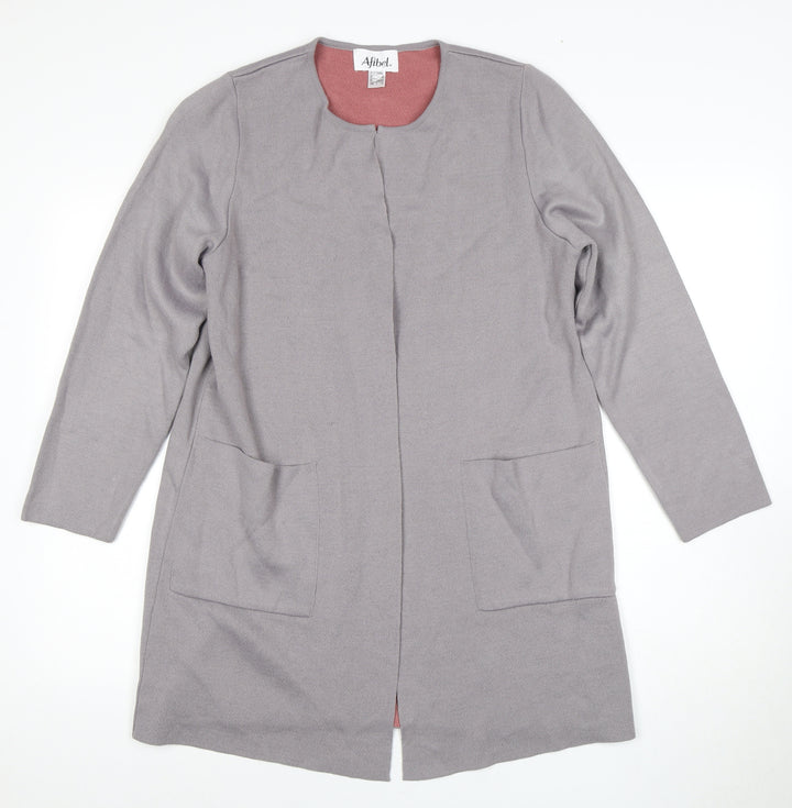 Afibel Women's Grey Cardigan Size 14 with Pockets
