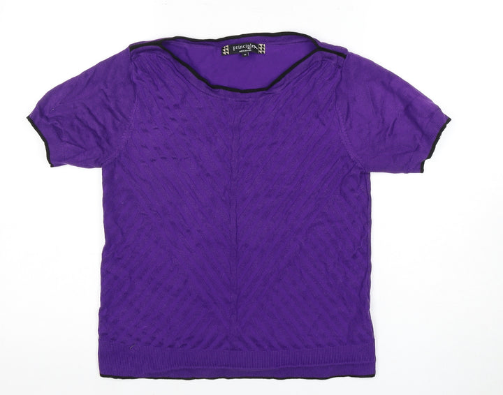 Principle by Ben de Lisi Women's Purple Knit Top Size 12