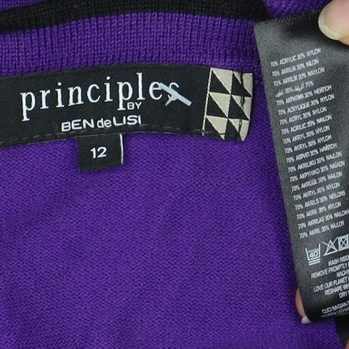 Principle by Ben de Lisi Women's Purple Knit Top Size 12