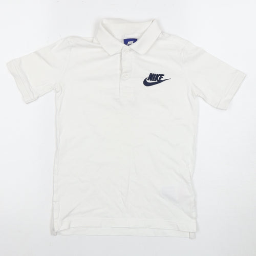 Nike Boys White Polo Shirt - Size 8-9 Years