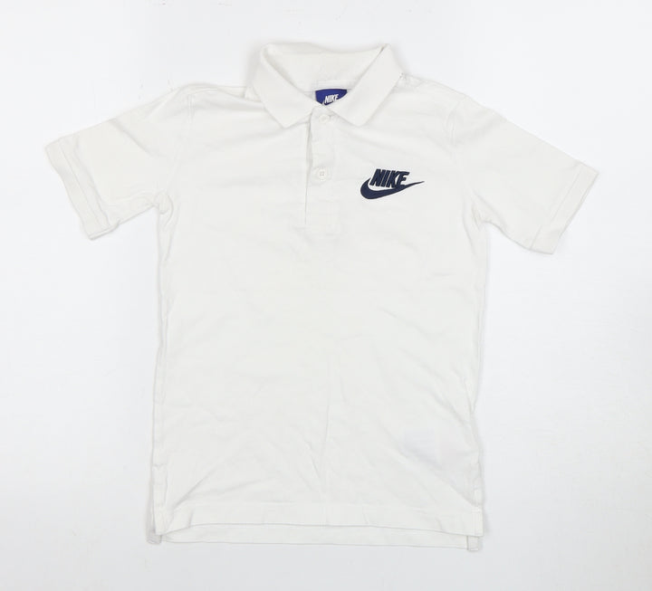 Nike Boys White Polo Shirt - Size 8-9 Years
