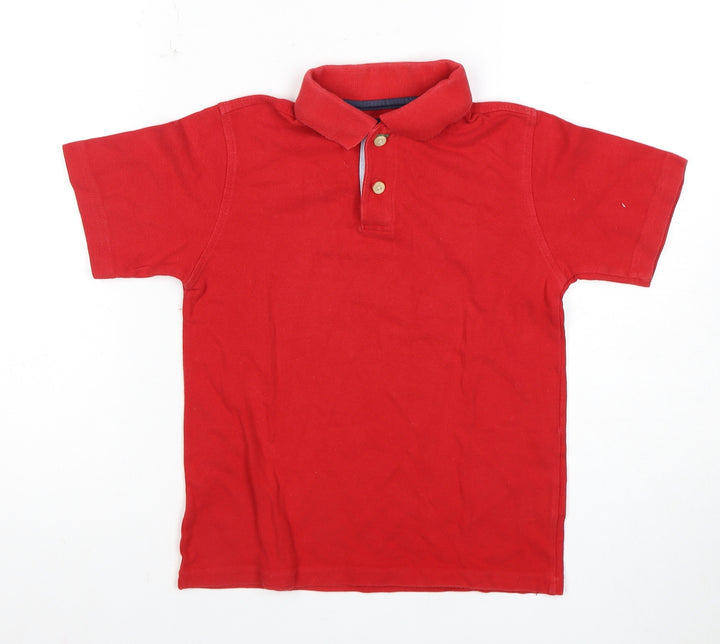 Tommy Hilfiger Boys Red Polo Shirt S Regular Fit