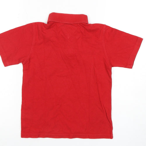 Tommy Hilfiger Boys Red Polo Shirt S Regular Fit