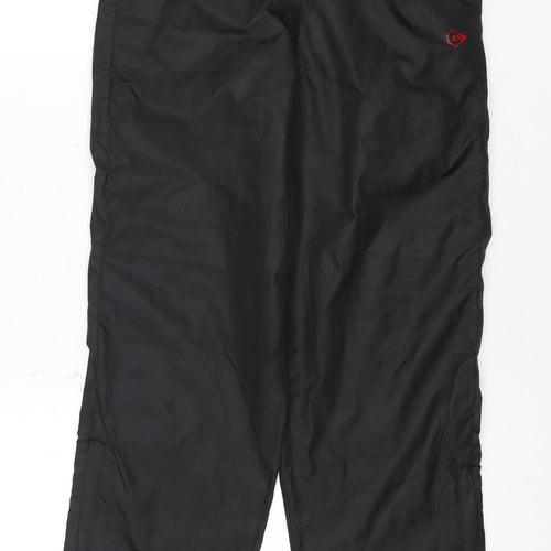 Dunlop Boys Black Trousers 9-10 Years with Elastic Waist