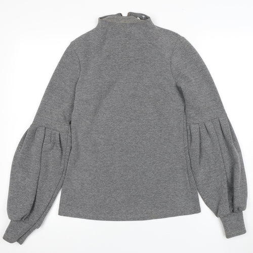 Nine Savannah Miller Grey Balloon Sleeve Top