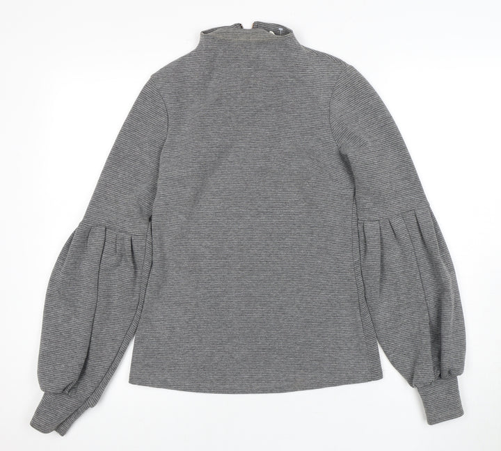 Nine Savannah Miller Grey Balloon Sleeve Top