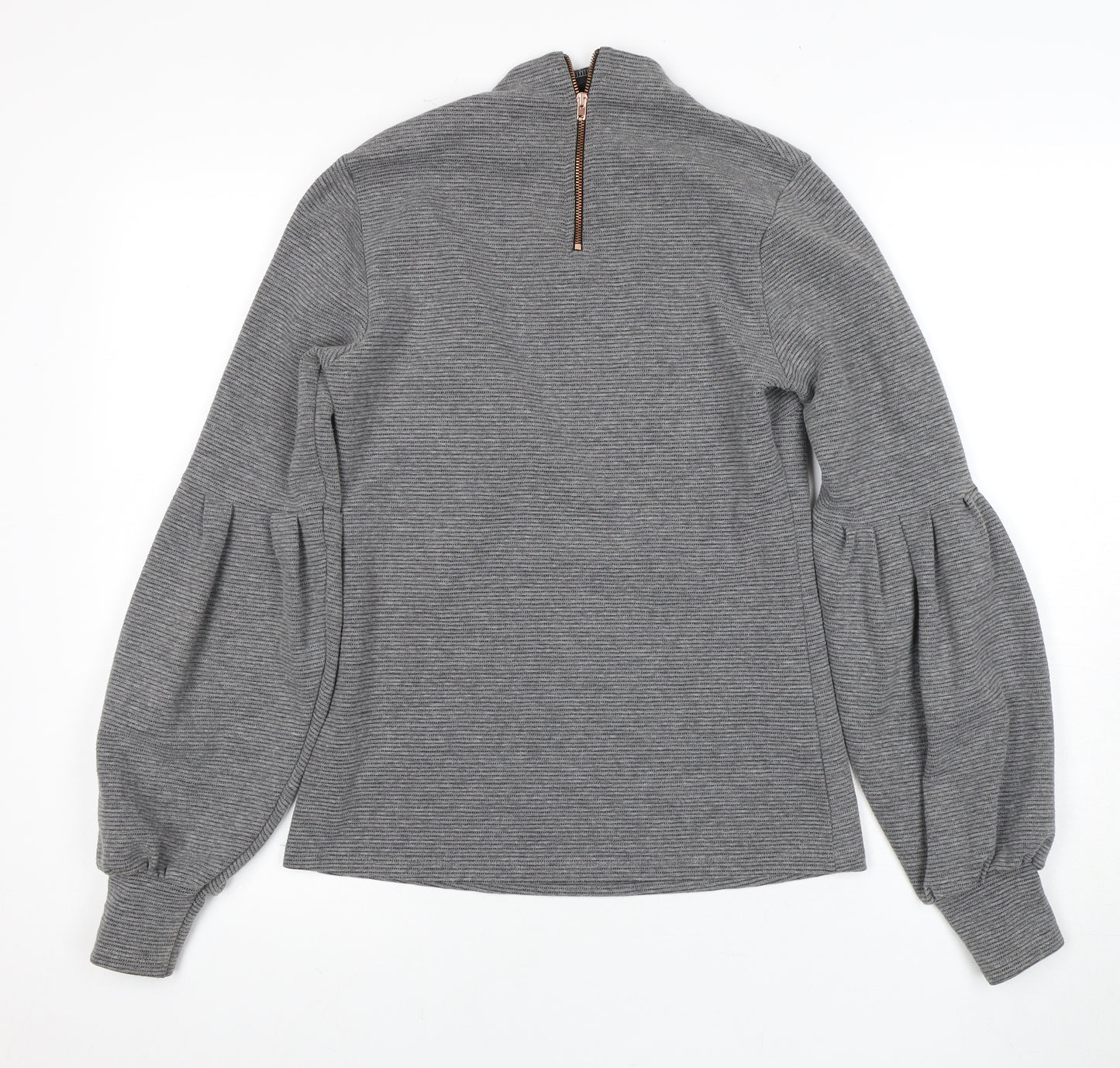 Nine Savannah Miller Grey Balloon Sleeve Top