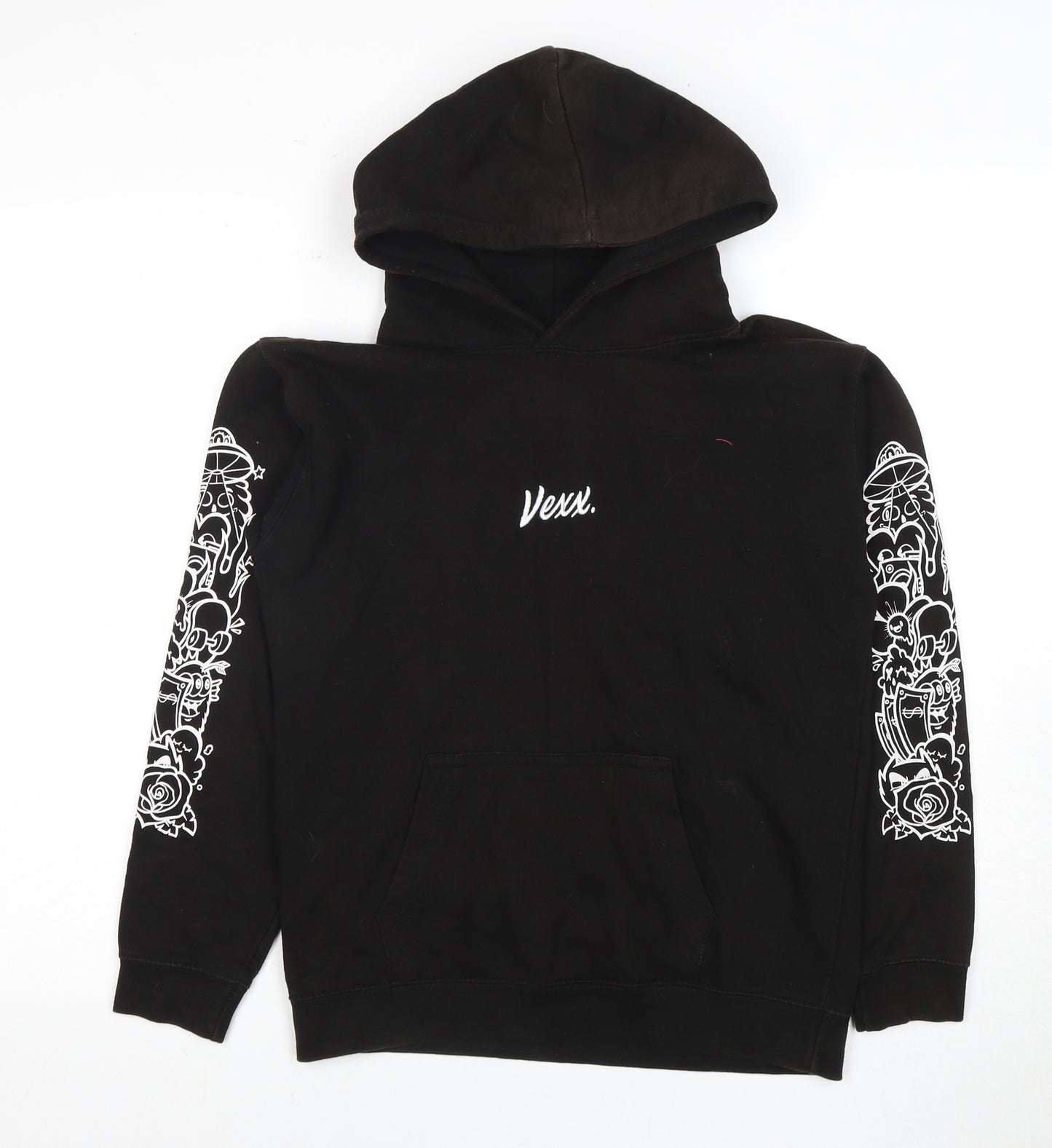 Vexx Unisex Black Pullover Hoodie - Medium Fit