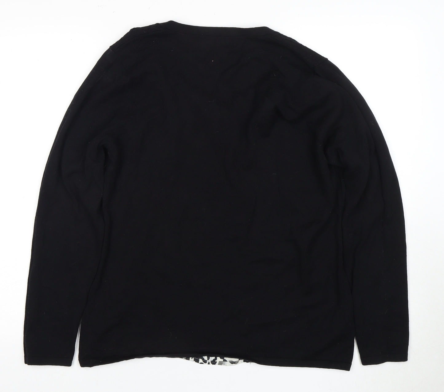 Next Women's Black Animal Print V-Neck Tunic Blouse Size 18