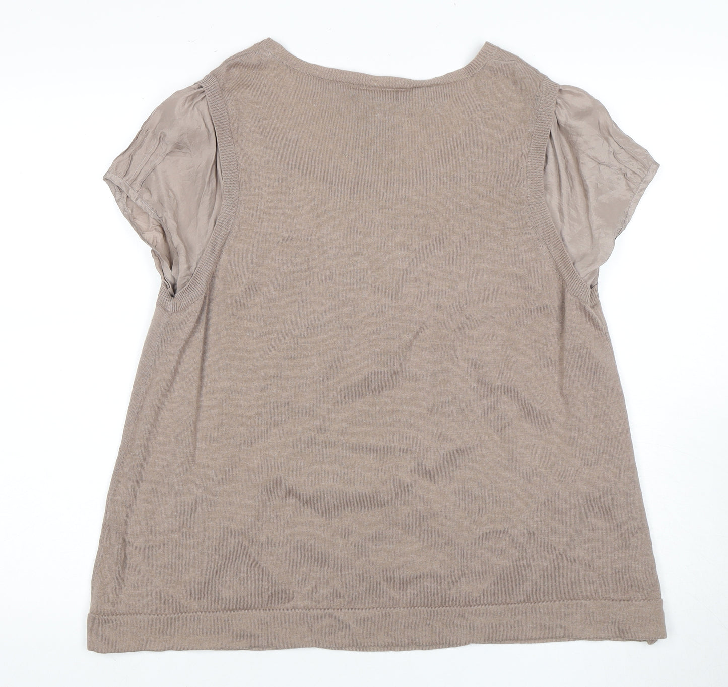 Next Women's Beige Scoop Neck Top Size 20