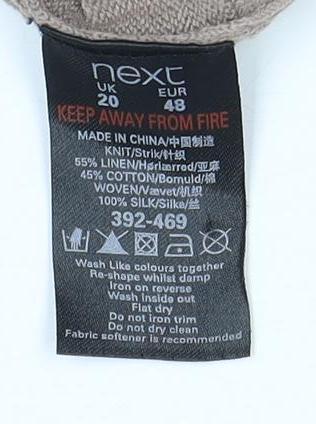 Next Women's Beige Scoop Neck Top Size 20