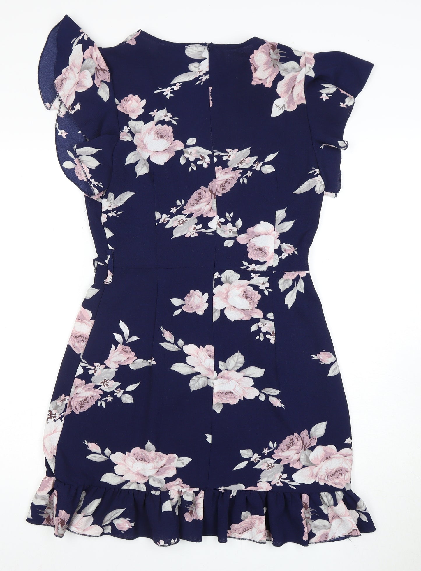 Quiz Women's Floral Wrap Dress Size 8 Multicoloured