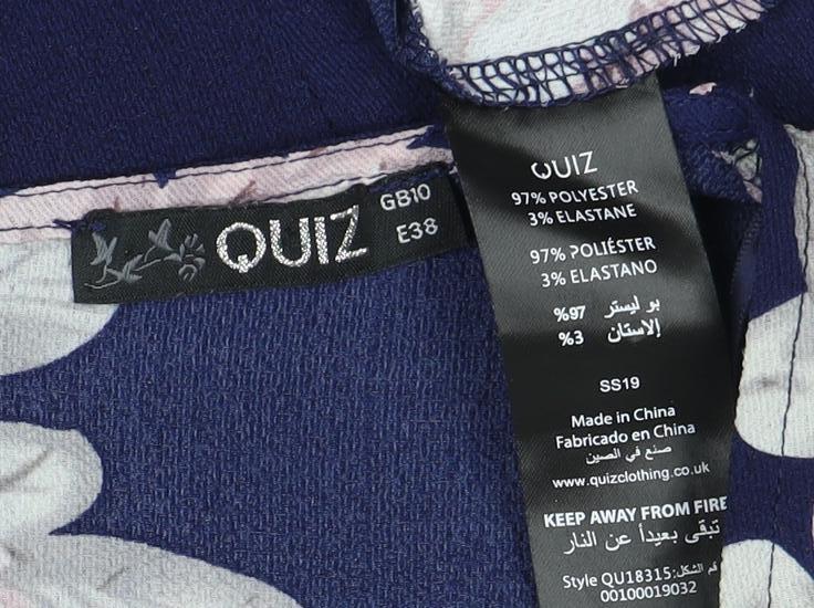 Quiz Women's Floral Wrap Dress Size 8 Multicoloured