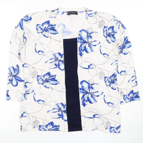 Just Elegance Women's Multicoloured Floral Button-Up M