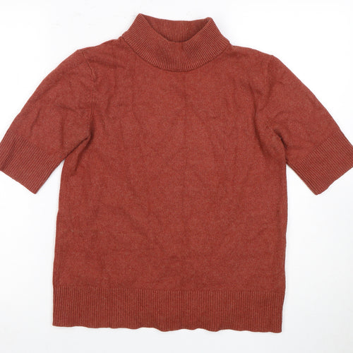 VILA Women's Brown Roll Neck Pullover Jumper - S