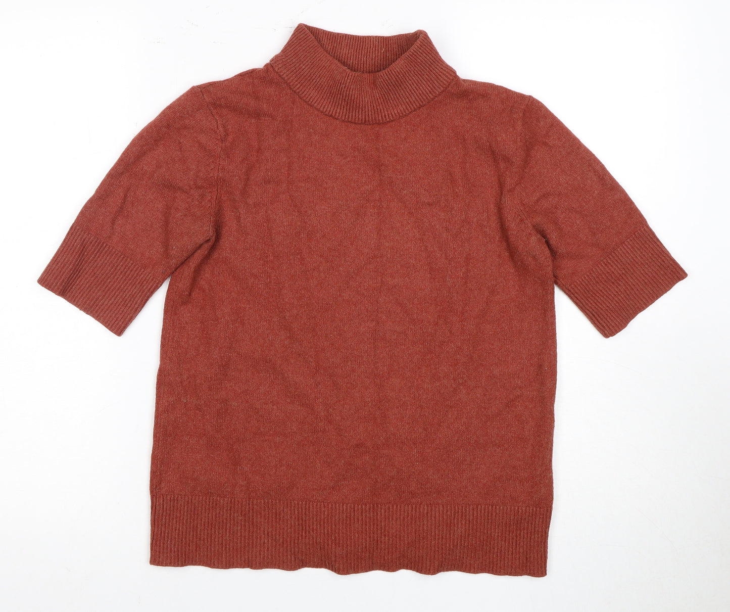 VILA Women's Brown Roll Neck Pullover Jumper - S