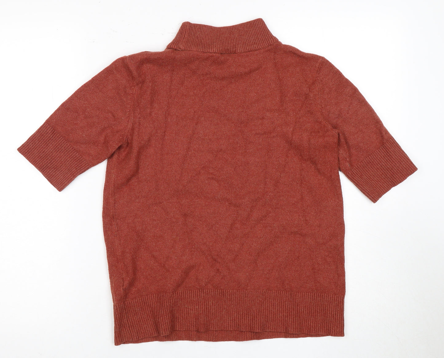 VILA Women's Brown Roll Neck Pullover Jumper - S