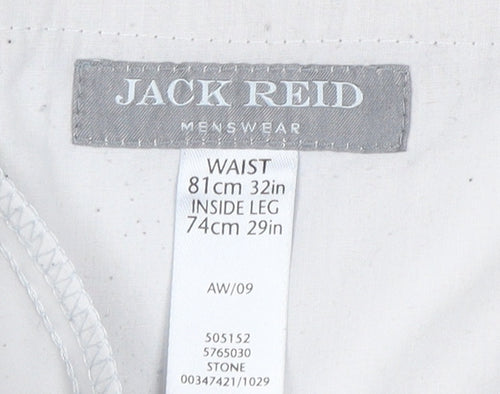 Jack Reid Mens Trousers 32W 29L Stone Polyester