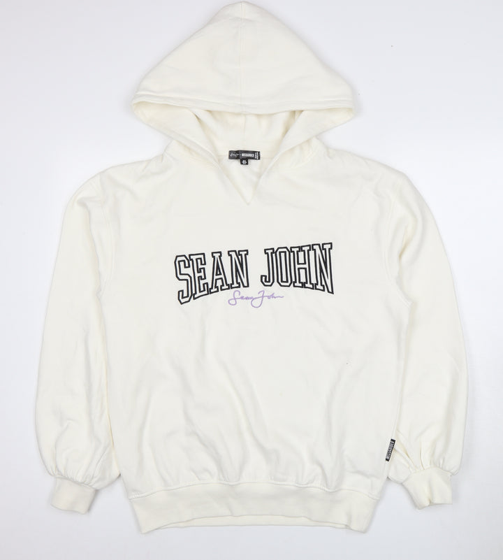 Missguided Women's White Logo Hoodie Size 6