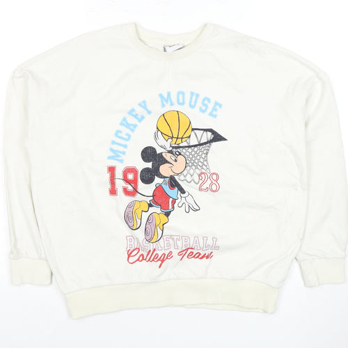Disney Unisex Ivory Pullover Sweatshirt Size 10