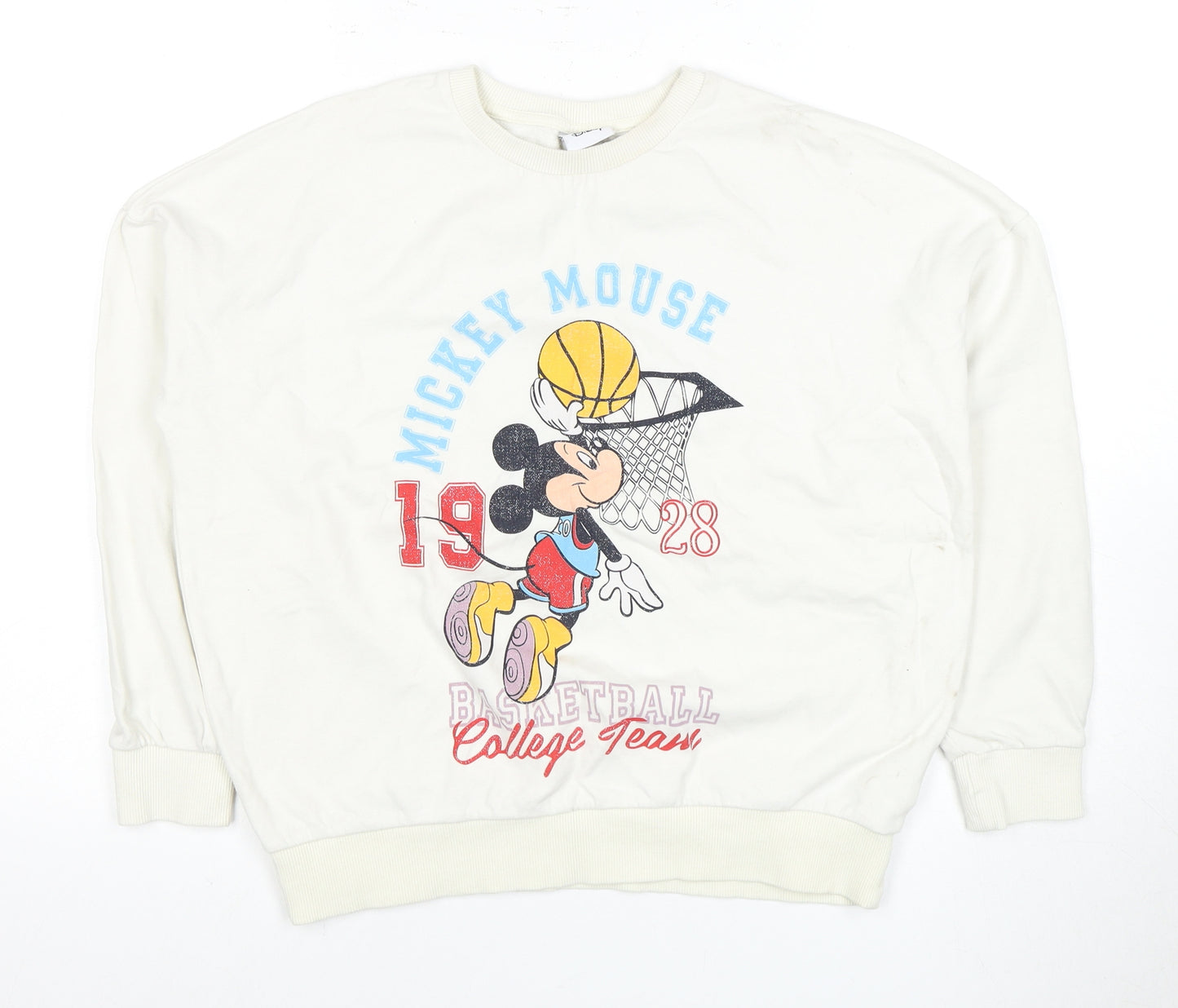 Disney Unisex Ivory Pullover Sweatshirt Size 10