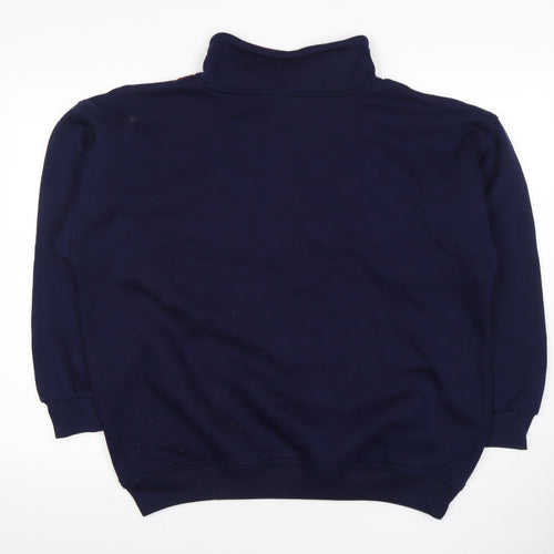 casuals Unisex Red Blue Argyle Pullover Sweatshirt Size 14