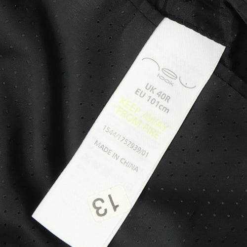 New Look Men's Black Regular Fit Blazer Size 40R