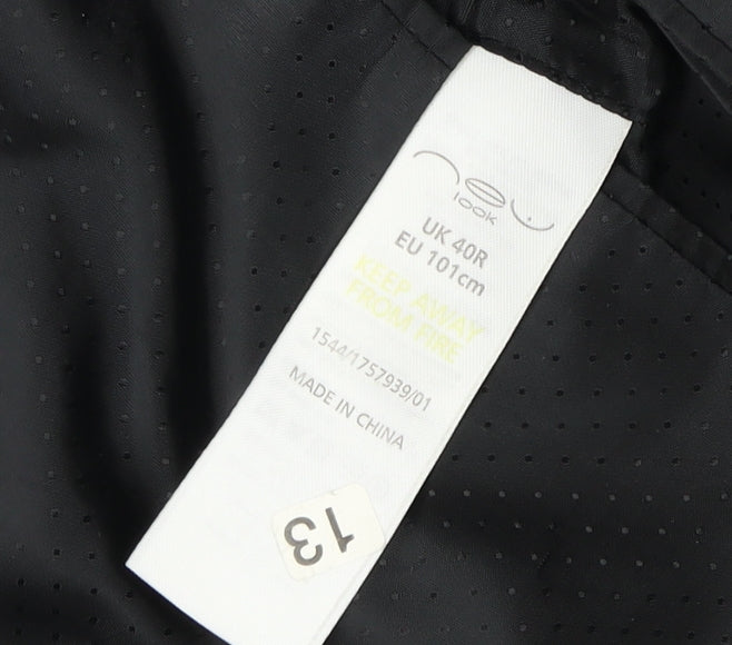 New Look Men's Black Regular Fit Blazer Size 40R