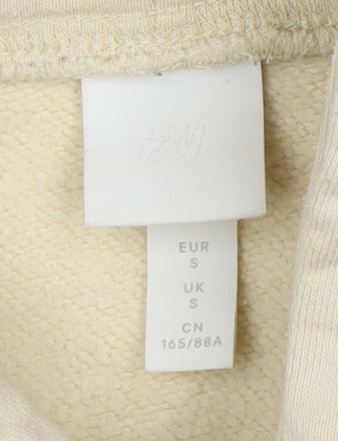 H&M Women Beige Pullover Hoodie Size S