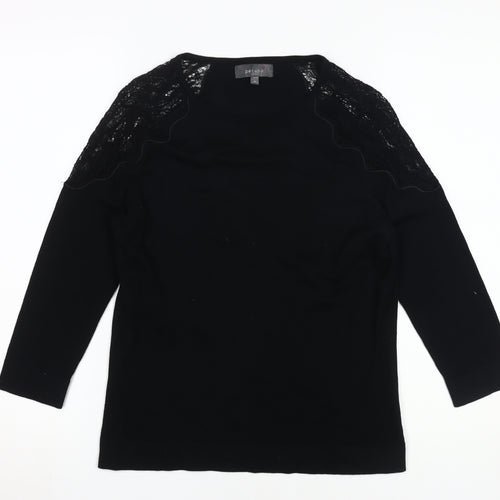 Marks and Spencer Black Lace Accent Women's Top Size 10
