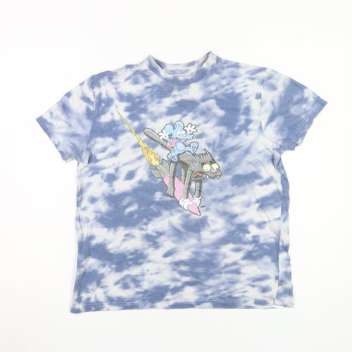 Simpsons Blue Tie Dye T-Shirt XS Unisex Adults
